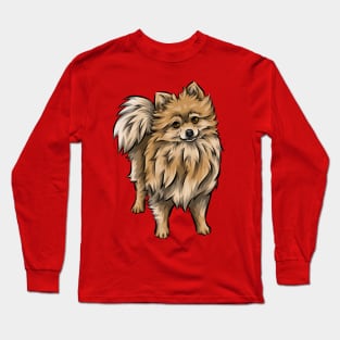 Cute Pomeranian dog Long Sleeve T-Shirt